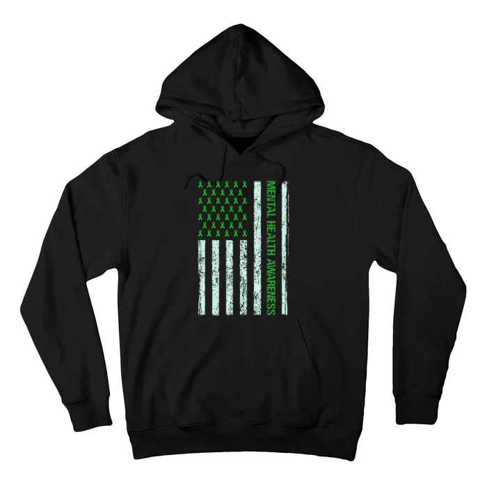 In May We Wear Green Mental Health Awareness Month Hoodie