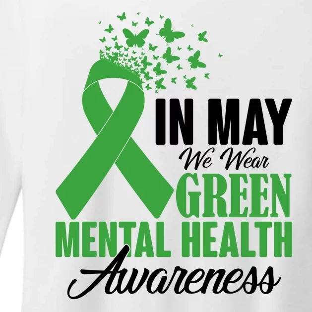 In May We Wear Green Mental Health Awareness Month Warrior Womens CVC Long Sleeve Shirt