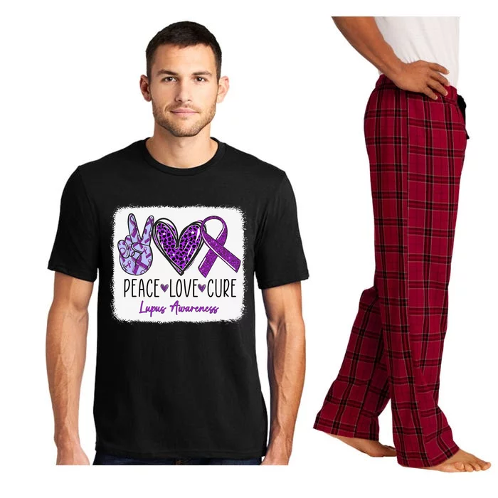 In May We Wear Purple For Lupus Awareness Purple Ribbon Pajama Set