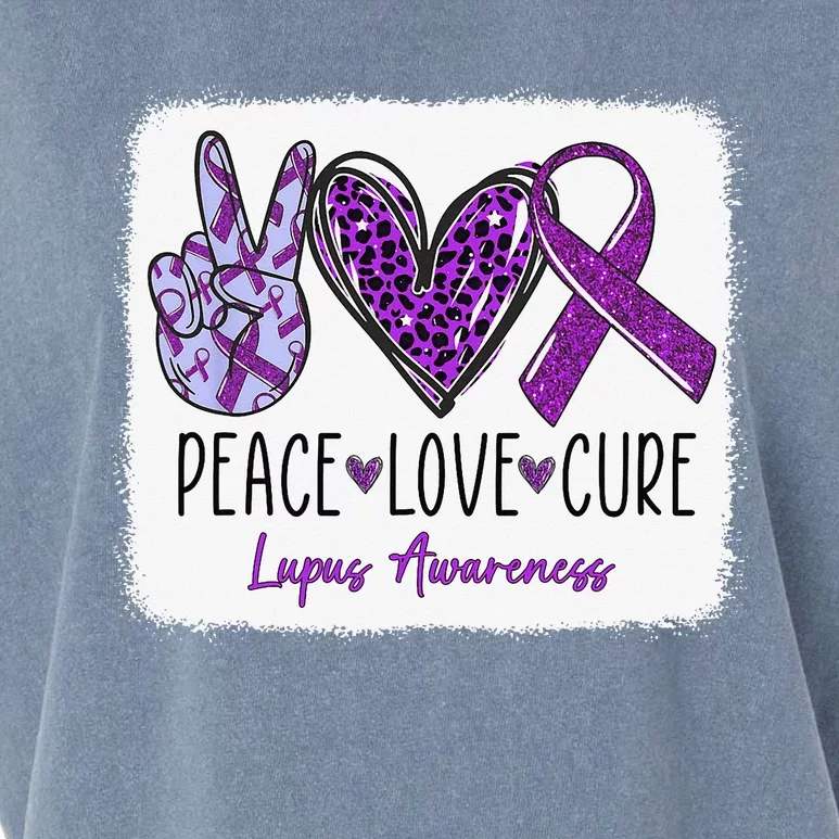 In May We Wear Purple For Lupus Awareness Purple Ribbon Garment-Dyed Women's Muscle Tee