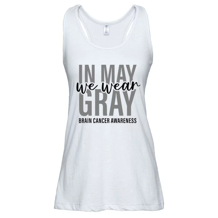 In May We Wear Gray Brain Cancer Tumor Awareness Ladies Essential Flowy Tank