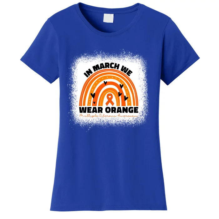 In March We Wear Orange Ms Multiple Sclerosis Mom Cool Gift Women's T-Shirt