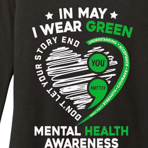 In May We Wear Green For Mental Health Awareness You Matter Womens CVC Long Sleeve Shirt