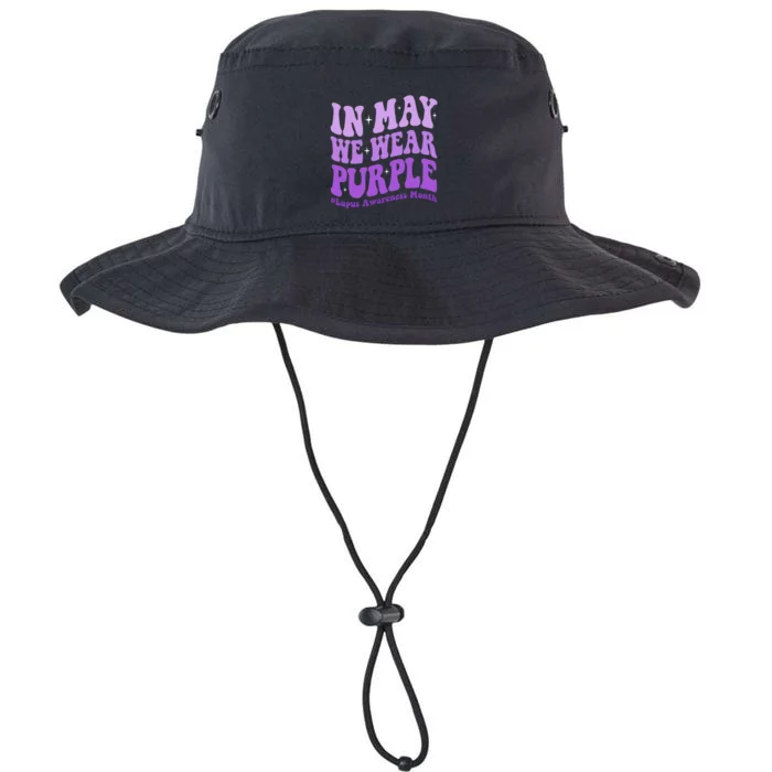 In May We Wear Purple Lupus Awareness Month Groovy Legacy Cool Fit Booney Bucket Hat