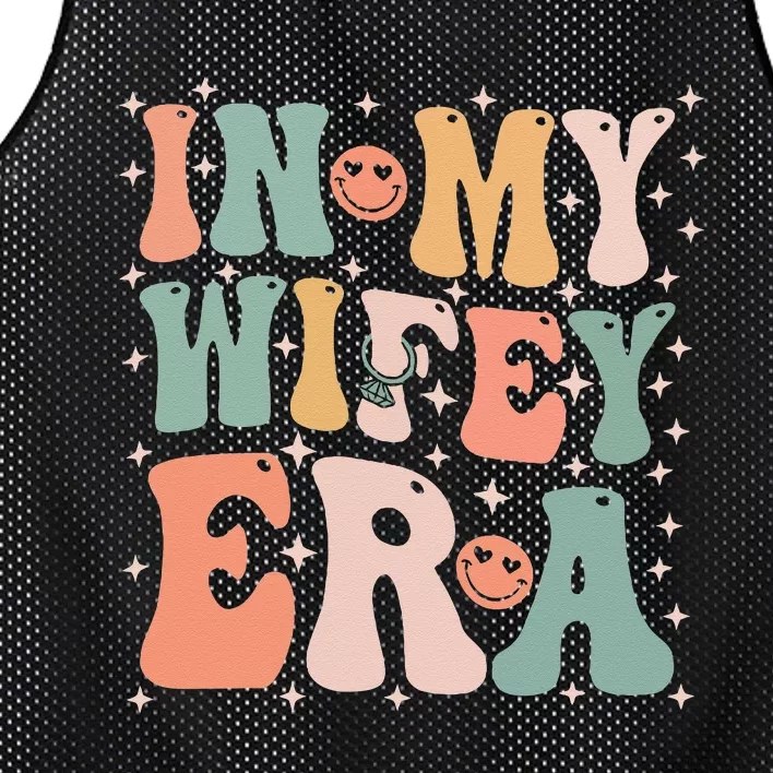 In My Wifey Era In My Engagement Era Bride To Be Fiance Mesh Reversible Basketball Jersey Tank