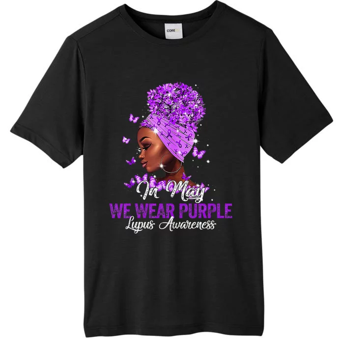 In May We Wear Purple Ribbon Lupus Awareness ChromaSoft Performance T-Shirt