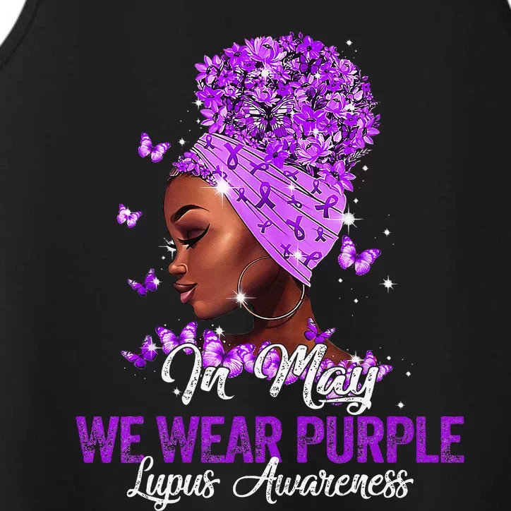 In May We Wear Purple Ribbon Lupus Awareness Performance Tank