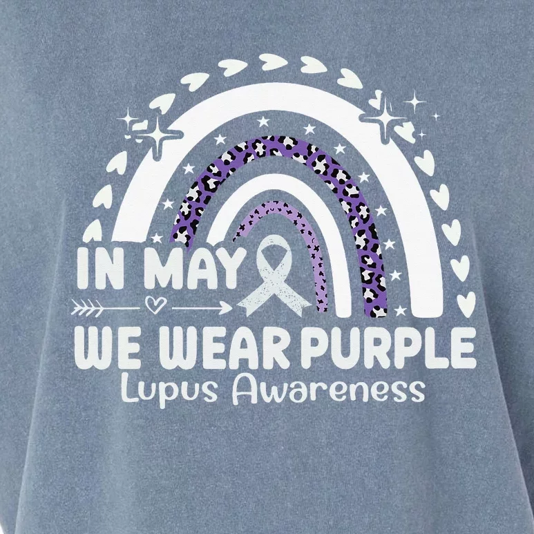 In May We Wear Purple Lupus Awareness Month ribbon 's Garment-Dyed Women's Muscle Tee