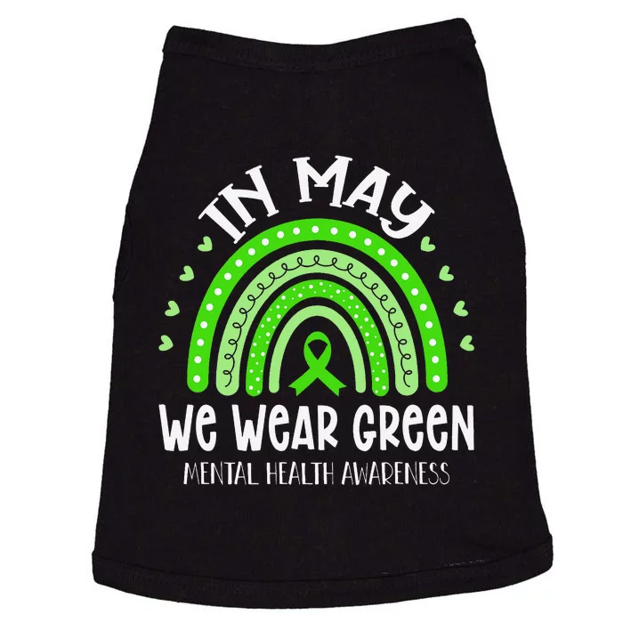 In May We Wear Green Mental Health Awareness Doggie Tank