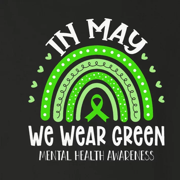 In May We Wear Green Mental Health Awareness Toddler Long Sleeve Shirt