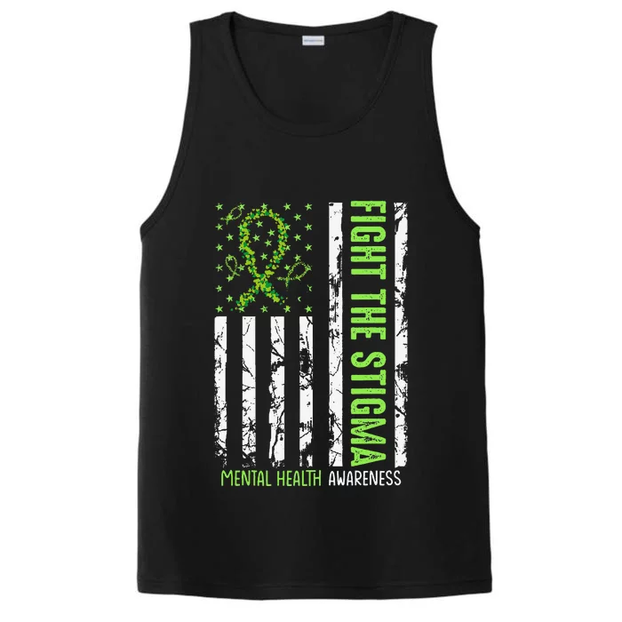 In May We Wear Green Mental Health Awareness Month Performance Tank