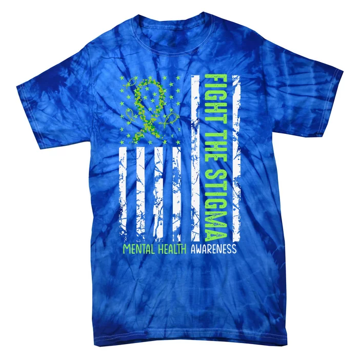 In May We Wear Green Mental Health Awareness Month Tie-Dye T-Shirt