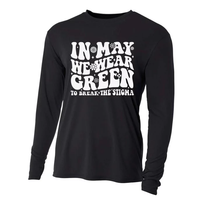 In May We Wear Green To Break The Stigma Groovy Cooling Performance Long Sleeve Crew