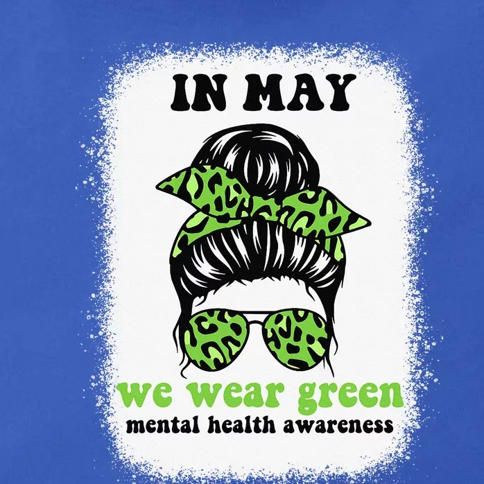 in may we wear green mental health awareness Zip Tote Bag