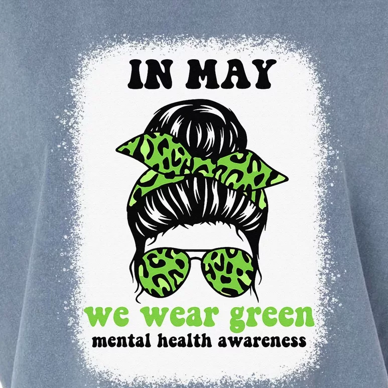 in may we wear green mental health awareness Garment-Dyed Women's Muscle Tee