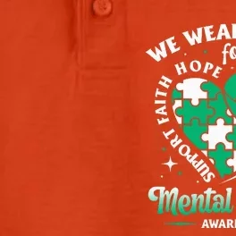 In May We Wear Green For Mental Health Awareness Month Dry Zone Grid Performance Polo