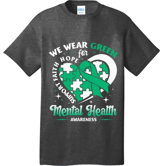 In May We Wear Green For Mental Health Awareness Month T-Shirt