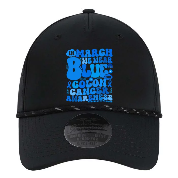 In March We Wear Blue Colon Cancer Awareness Colon Cancer Performance The Dyno Cap