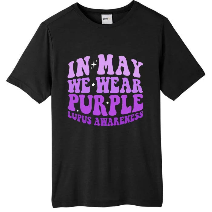 In May We Wear Purple Lupus Awareness Ribbon ChromaSoft Performance T-Shirt