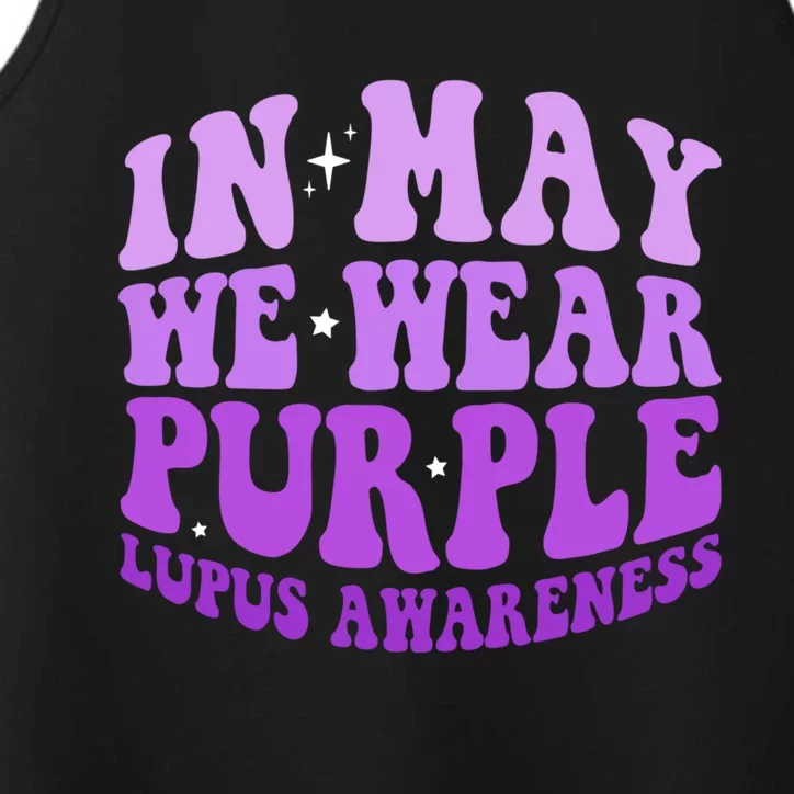 In May We Wear Purple Lupus Awareness Ribbon Performance Tank