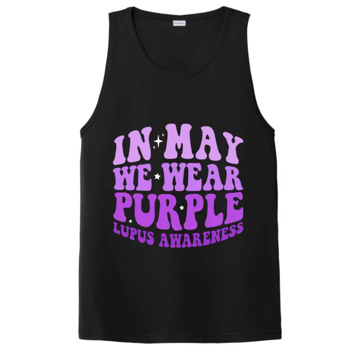 In May We Wear Purple Lupus Awareness Ribbon Performance Tank