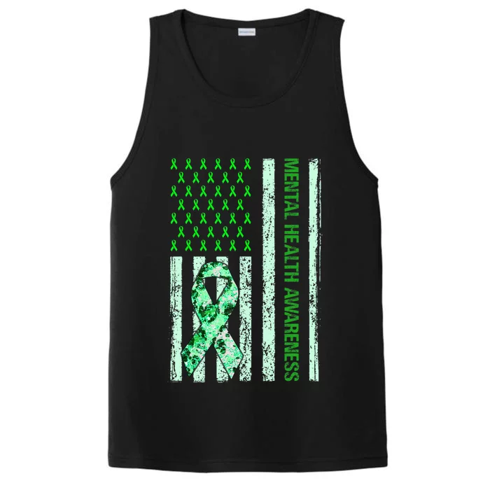 In May We Wear Green Mental Health Awareness Month Performance Tank