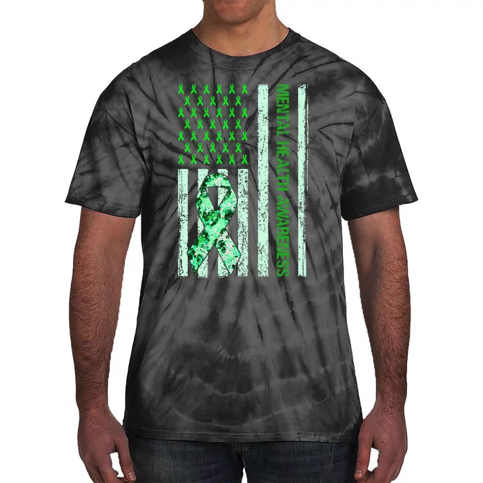 In May We Wear Green Mental Health Awareness Month Tie-Dye T-Shirt