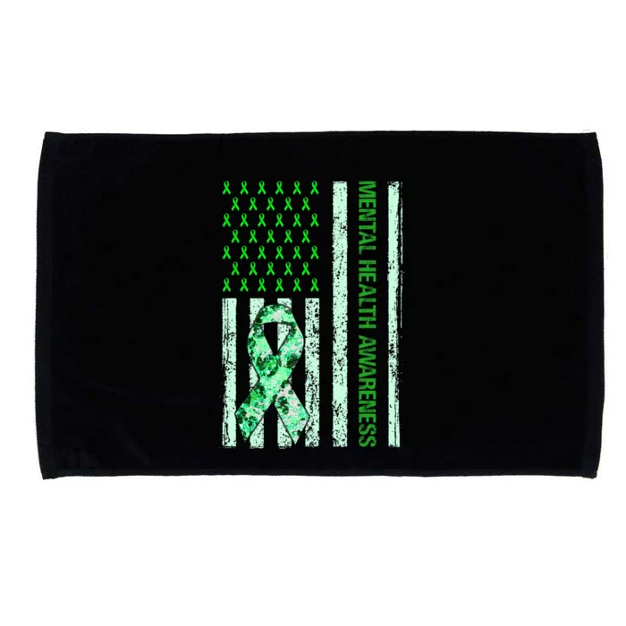 In May We Wear Green Mental Health Awareness Month Microfiber Hand Towel