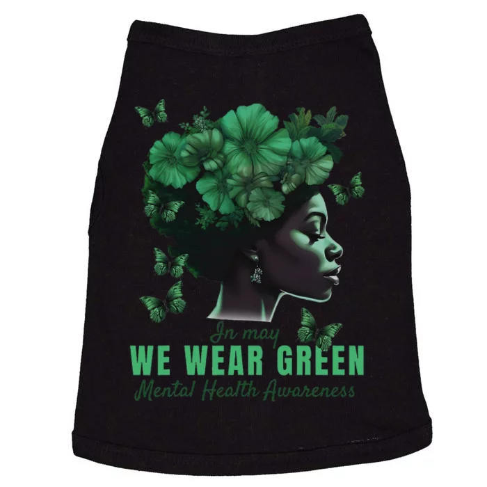 In May We Wear Green Mental Health Awareness Doggie Tank