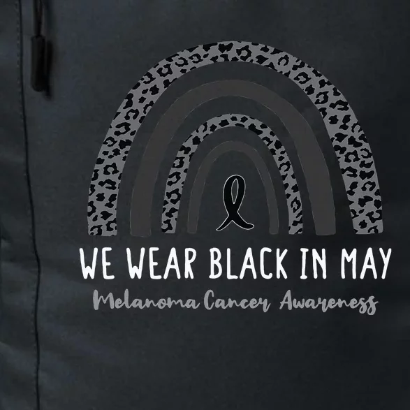 In May We Wear Black Melanoma Cancer Awareness Rainbow Daily Commute Backpack