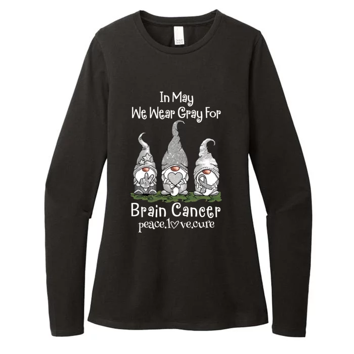 In May We Wear Gray For Brain Cancer Awareness Great Gift Womens CVC Long Sleeve Shirt