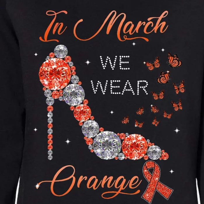 In march we wear orange multiple sclerosis awareness month Womens California Wash Sweatshirt