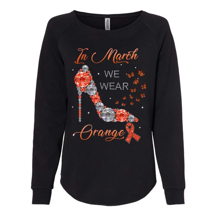 In march we wear orange multiple sclerosis awareness month Womens California Wash Sweatshirt