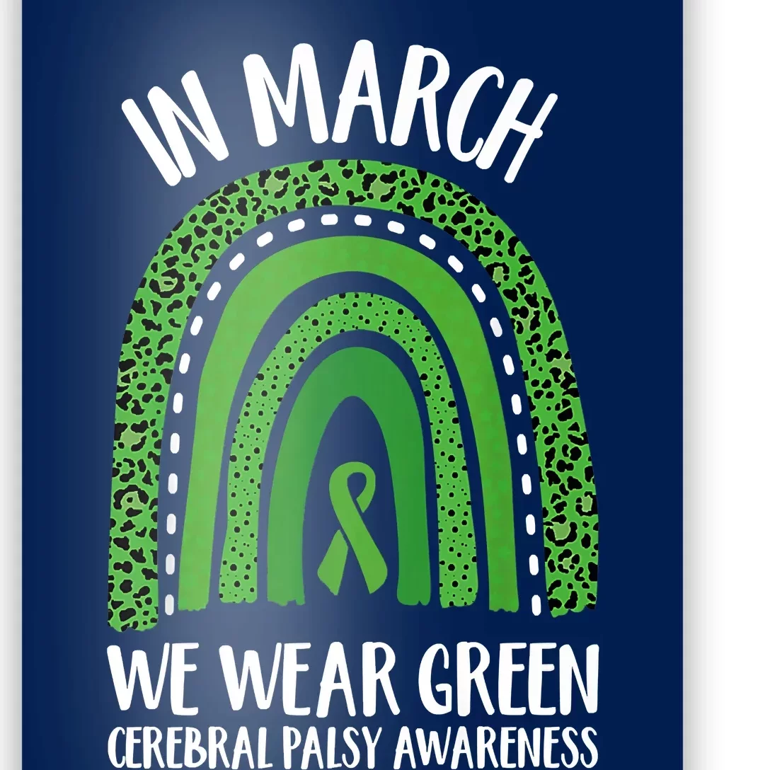 In March We Wear Green Cerebral Palsy Awareness CP Month Poster