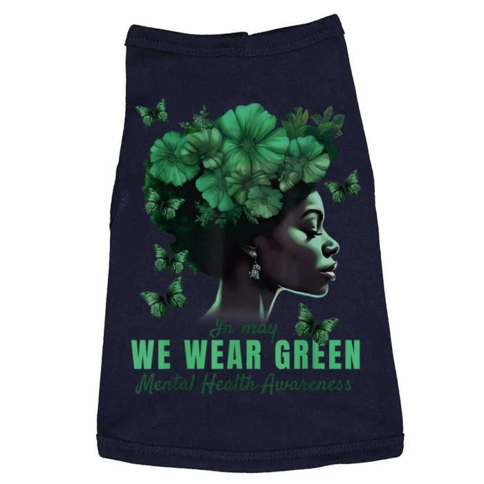 In May We Wear Green Mental Health Awareness Doggie Tank