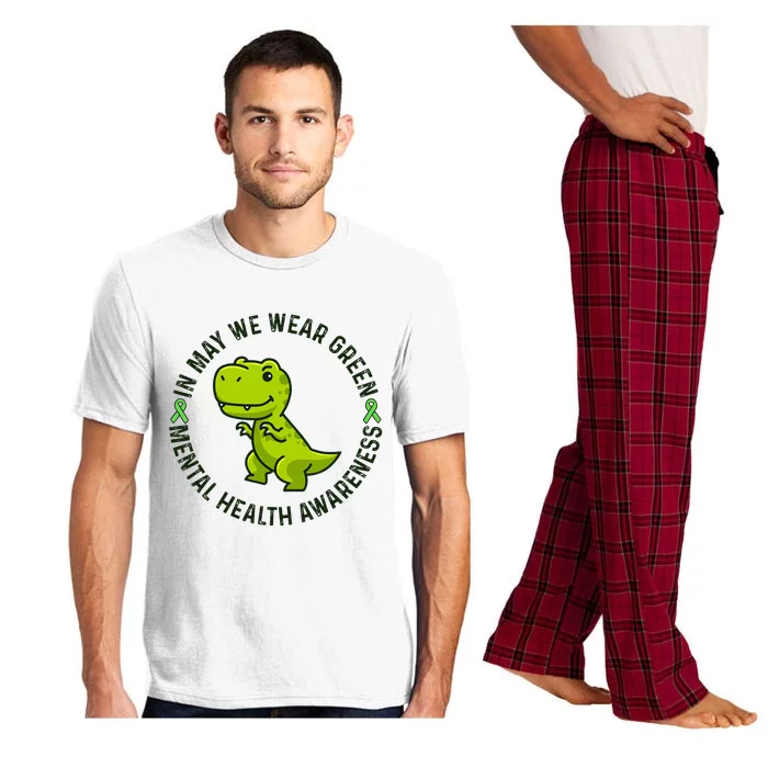 In May We Wear Green For Mental Health Awareness Month Pajama Set