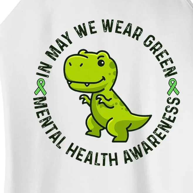 In May We Wear Green For Mental Health Awareness Month Women’s Perfect Tri Rocker Tank