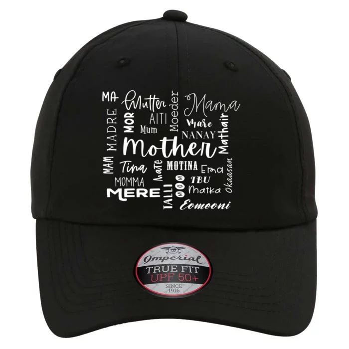 International Mom World Translations Multi Languages Black Funny Gift The Original Performance Cap