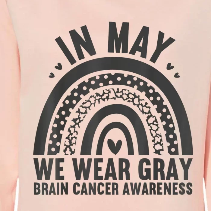 In May We Wear Gray Brain Cancer Awareness Month Rainbow Womens California Wash Sweatshirt