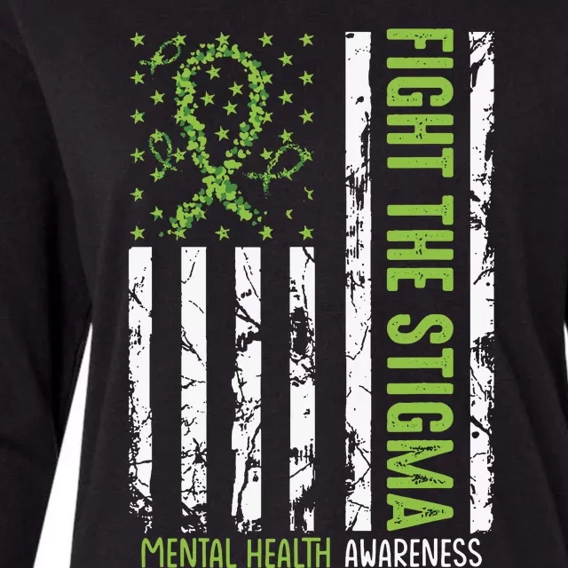 In May We Wear Green Mental Health Awareness Month Womens Cotton Relaxed Long Sleeve T-Shirt