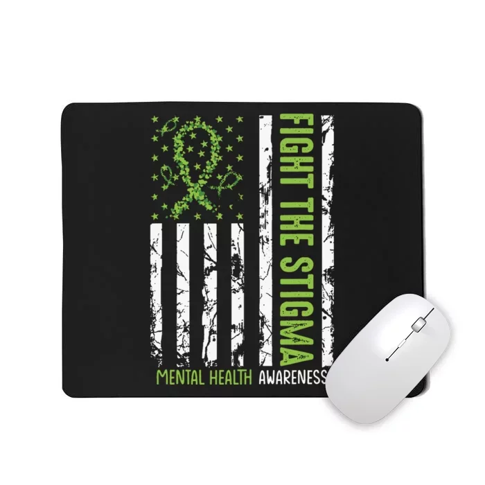 In May We Wear Green Mental Health Awareness Month Mousepad