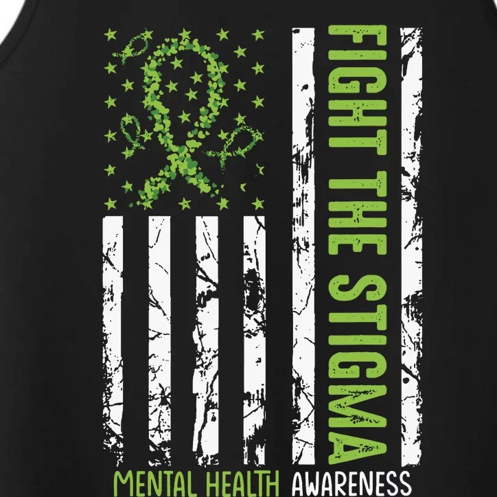 In May We Wear Green Mental Health Awareness Month Performance Tank