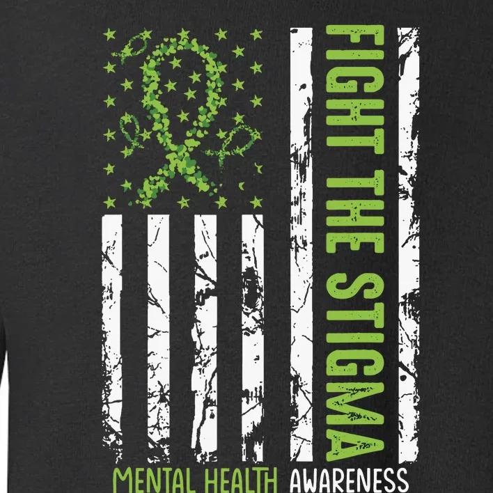 In May We Wear Green Mental Health Awareness Month Toddler Sweatshirt