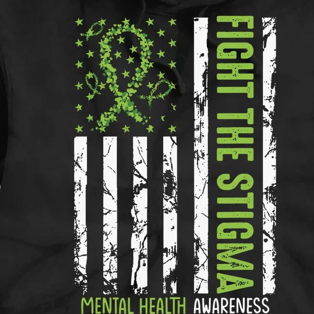 In May We Wear Green Mental Health Awareness Month Tie Dye Hoodie