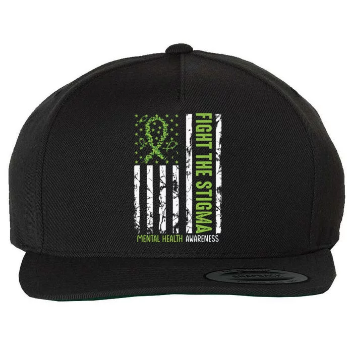 In May We Wear Green Mental Health Awareness Month Wool Snapback Cap