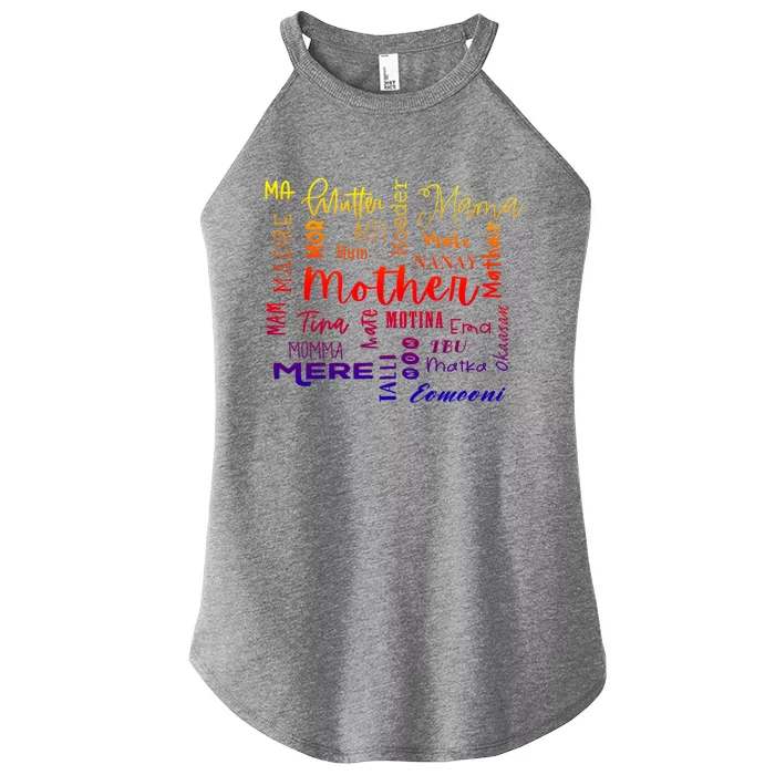 International Mom World Translations Multi Languages Green Funny Gift Women’s Perfect Tri Rocker Tank