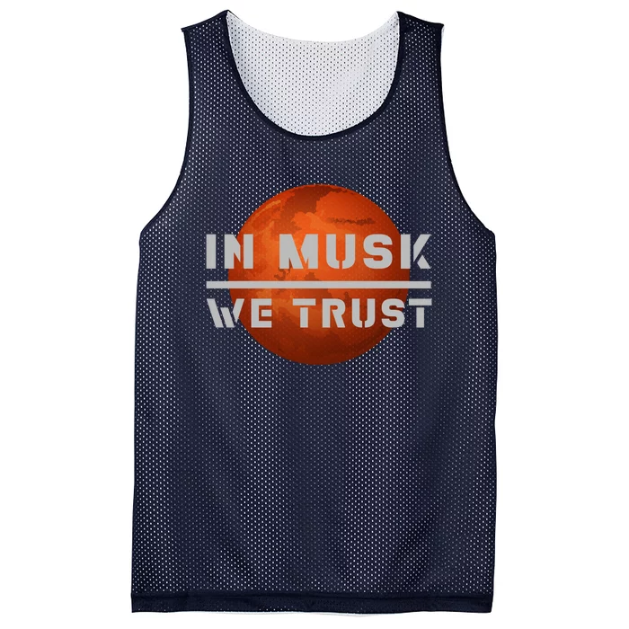 In Musk We Trust Mars Mesh Reversible Basketball Jersey Tank