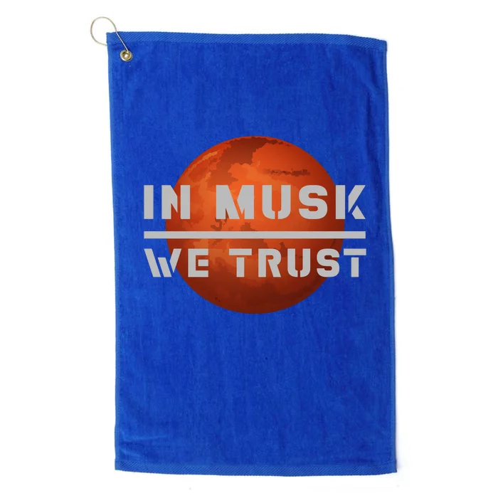 In Musk We Trust Mars Platinum Collection Golf Towel