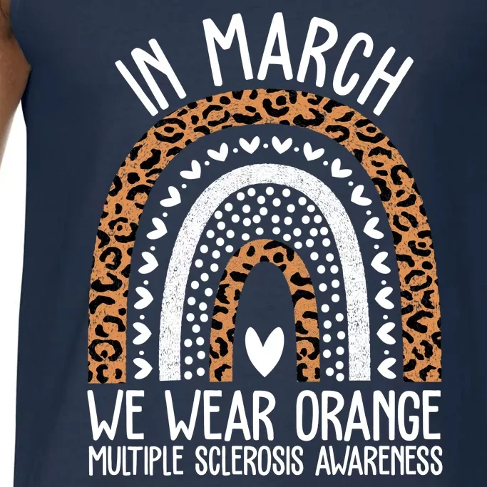 In March We Wear Orange Multiple Sclerosis Awareness Rainbow Comfort Colors® Tank Top