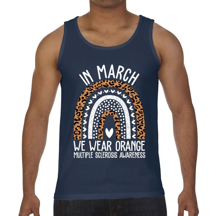 In March We Wear Orange Multiple Sclerosis Awareness Rainbow Comfort Colors® Tank Top